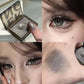 Punk Metallic Glitter Eyeshadow Mousse Matte Shimmer Highlight Pressed Pigments Dark Smoky Purple Pearlescent Eyeshadow Palette