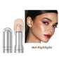 QIBEST New Highlight For Face Waterproof Soft Cream Texture Bronzer Contour Stick Face Blusher For Cheek Beauty Makeup Cosmetics