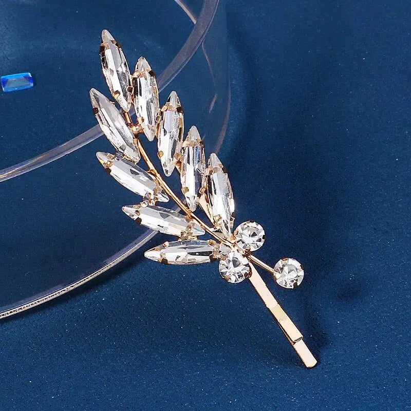 Fashion Bridal Barrettes Clear Crystal Women Hair Ornaments Hair Pins Women Hair Clips Bridal Hair Jewelry Accessories
