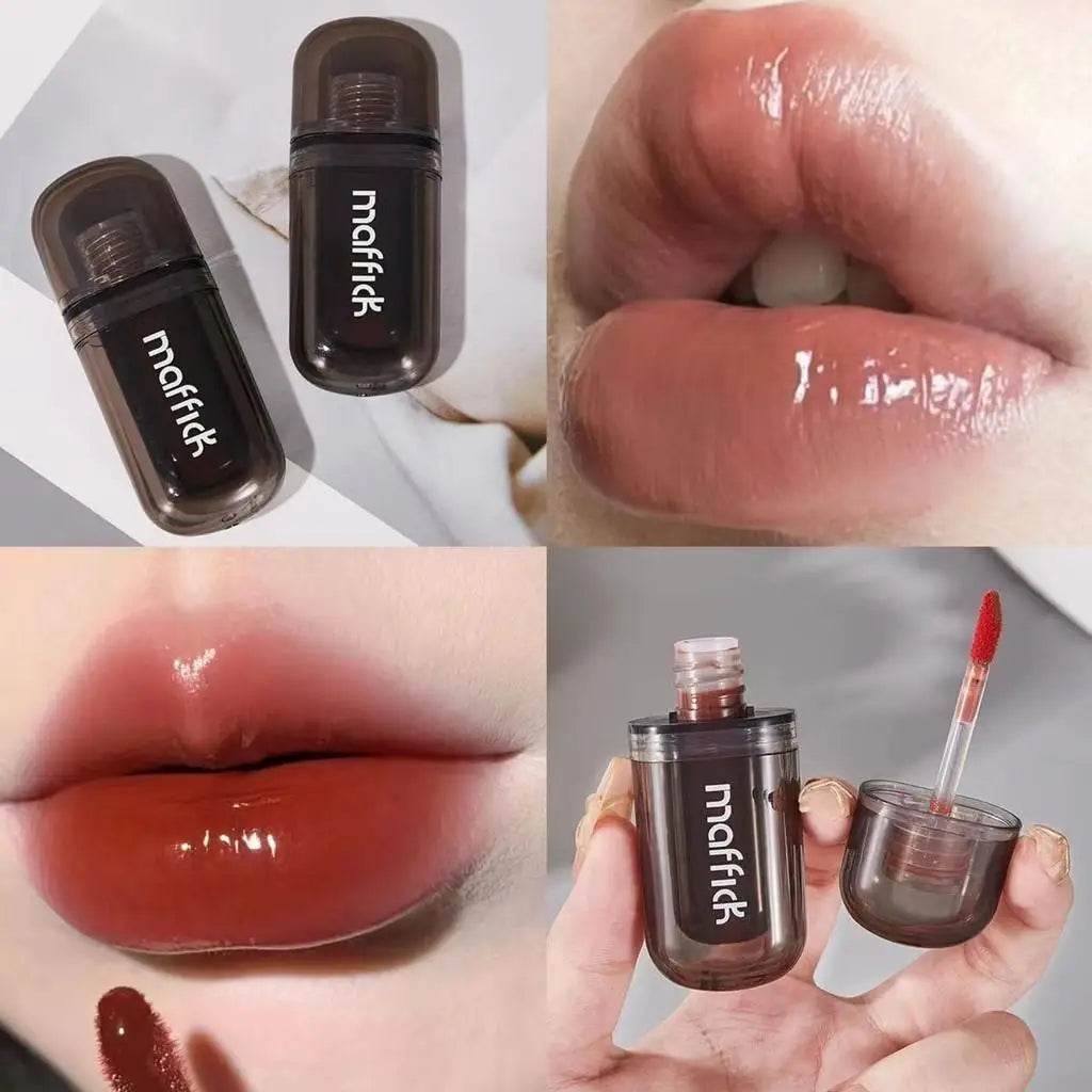 Waterproof  sweat proof  non smudging  small black tube lip gloss  moisturizing  long-lasting lipstick