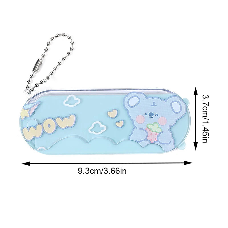 1pc Cute Cartoon Bear Mini Girl Hair Brush Hair Comb with Mirror Small Portable Hand Kid Girl Hair Brush Hair Access random
