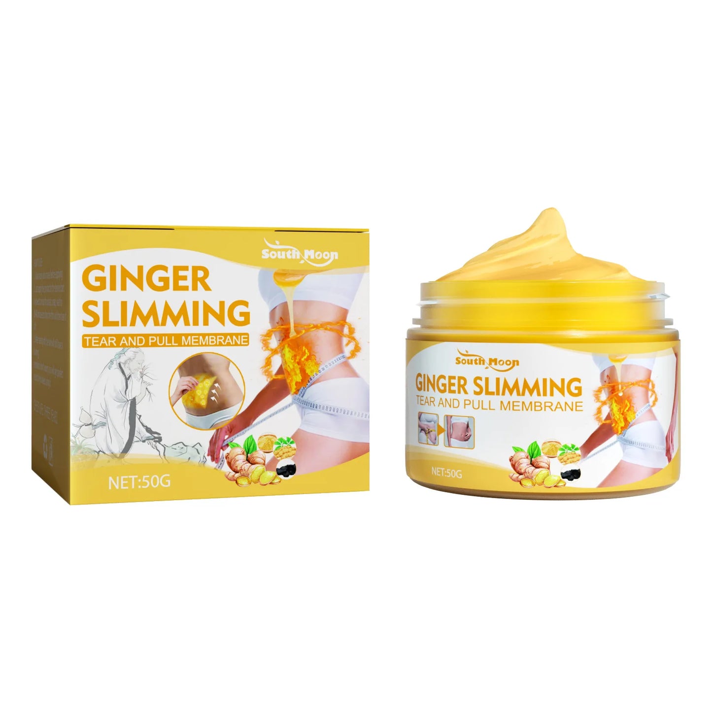 South Moon Shaping Body Cream Anti-cellulite Firming Ginger Slim Gel Weight Lose Fat Burning Slimming Hot Fat Burning Cream