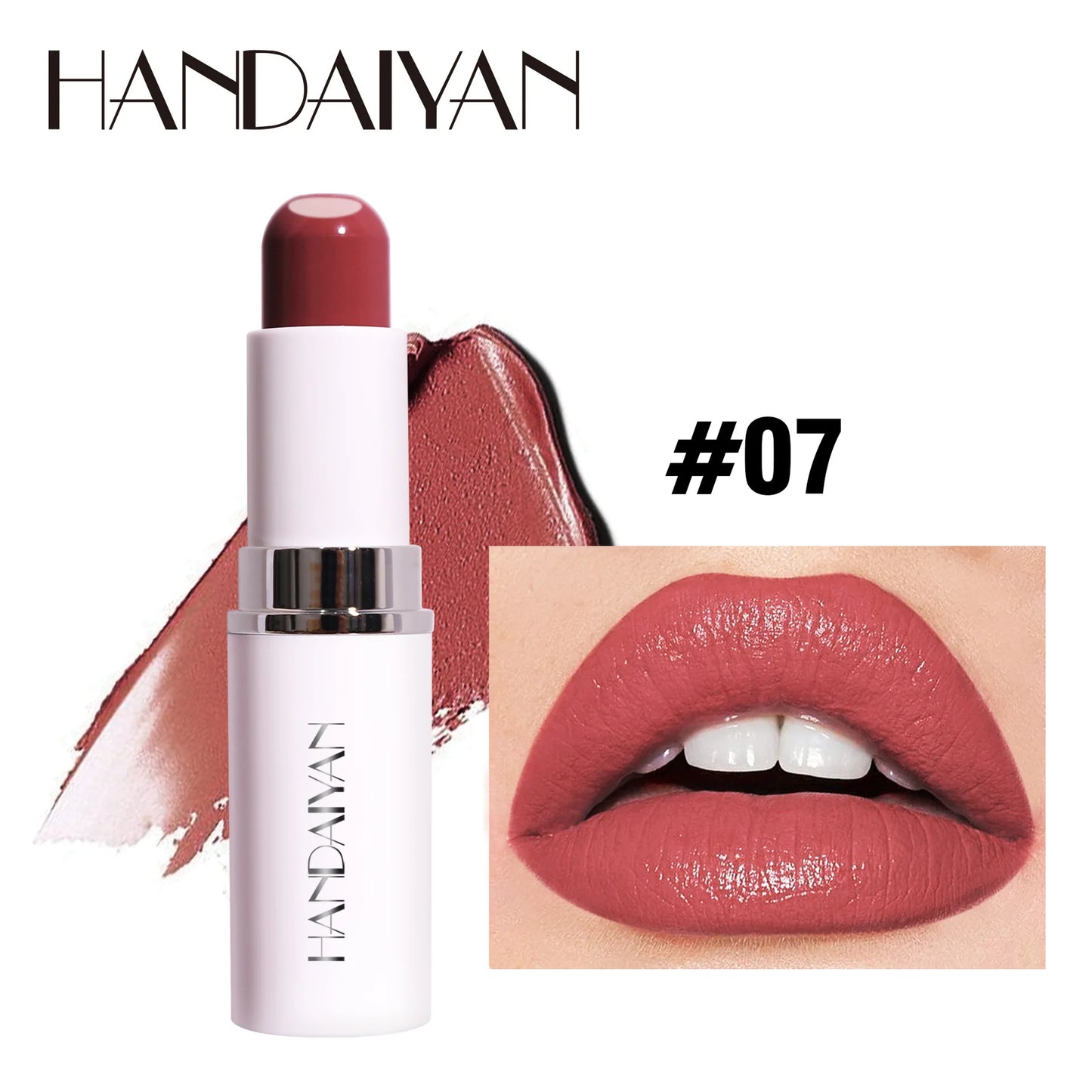 Handaiyan two in one matte lipstick moisturizing sandwich lipstick 8 colors available