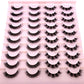 2023 New 20 pairs natural long 3D mink false eyelashes fake lashes makeup kit Mink Lashes extension eye lashes short eyelashes