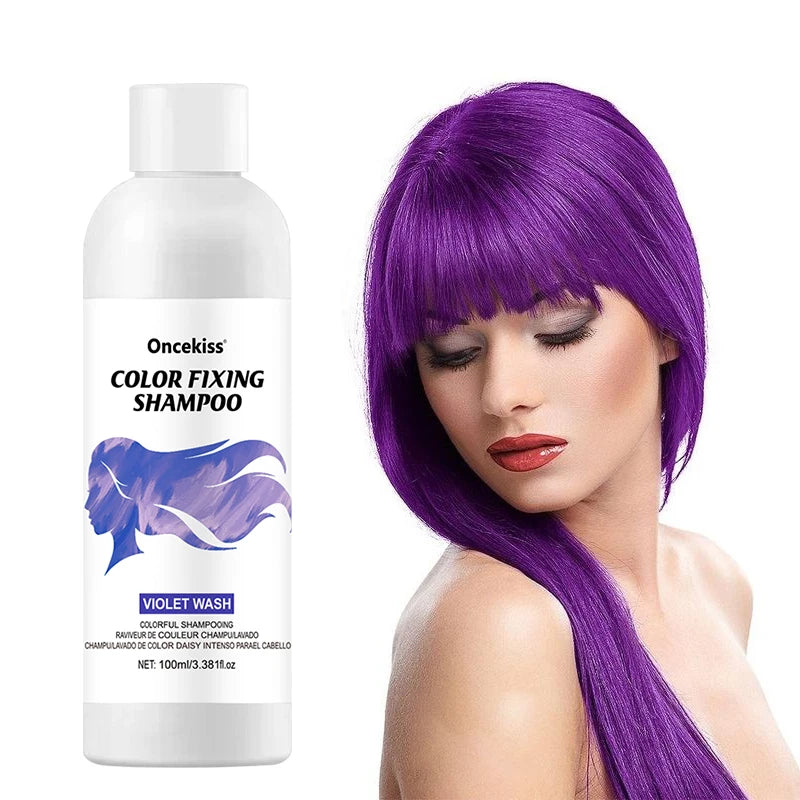 Semi-permanent Hair Color Dye Shampoo,Unisex Color Protecting And Fixing Shampoo Instant Hair Color Long-lasting Shine Hair Care