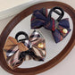 Classic British-Style Fabric Hair Clip with Vintage Plaid Bow Luxury Shark Clip Hair Accessory for Updos