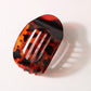 Fashion Oval Flat Hair Clips for Women New Design Leopard Large Flat Round Claw Clip French Acrylic Lying Down Hair Accessories