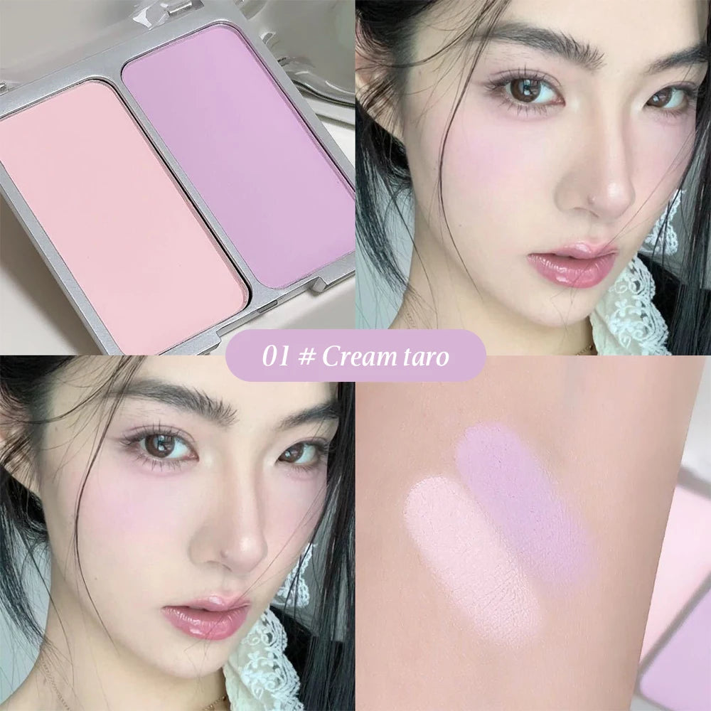 SWEETMINT Two-color Blush Matte Brightening Low Saturation Shrinking And Expanding Natural Two-in-one Blush