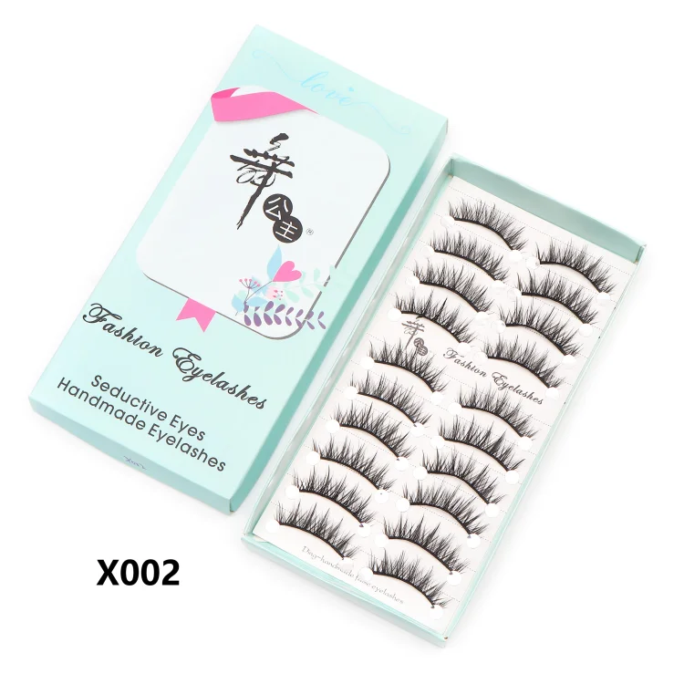 10 pairs Natural Lashes Manga Full Strip Lashes Makeup Bulk Wholesale Dropshipping Eyelash Extension Lashes Anime False Eyelash