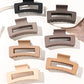 7Pcs 3.4" Medium Square Hair Claw Clips for Women Thick Thin Hair,Strong Hold Matte Banana Jaw Clips Hair Accessories