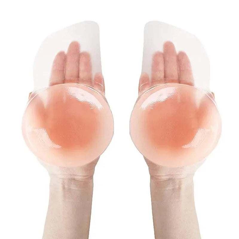 2/4PCS  Silicone Lift Up Bra Sticker Adhesive Invisible Bras Chest Patch for Women Reusable Chest Breast Petals Pads