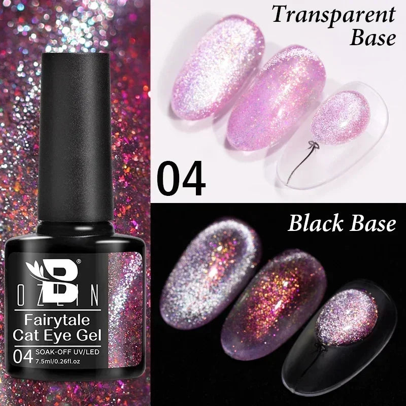 7.5ML Pink Blue Nail Gel Cat eye Semi Permanent Nail Art Soaking UV LED Nail Salon DIY Nail Salon Gel For Autumn And Winter