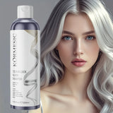 Unisex Silvery Lock Color Shampoo-Silver Fixing Shampoo,Color Locking & Brightening,Cleansing Care,Color Preservation Sleek Hair