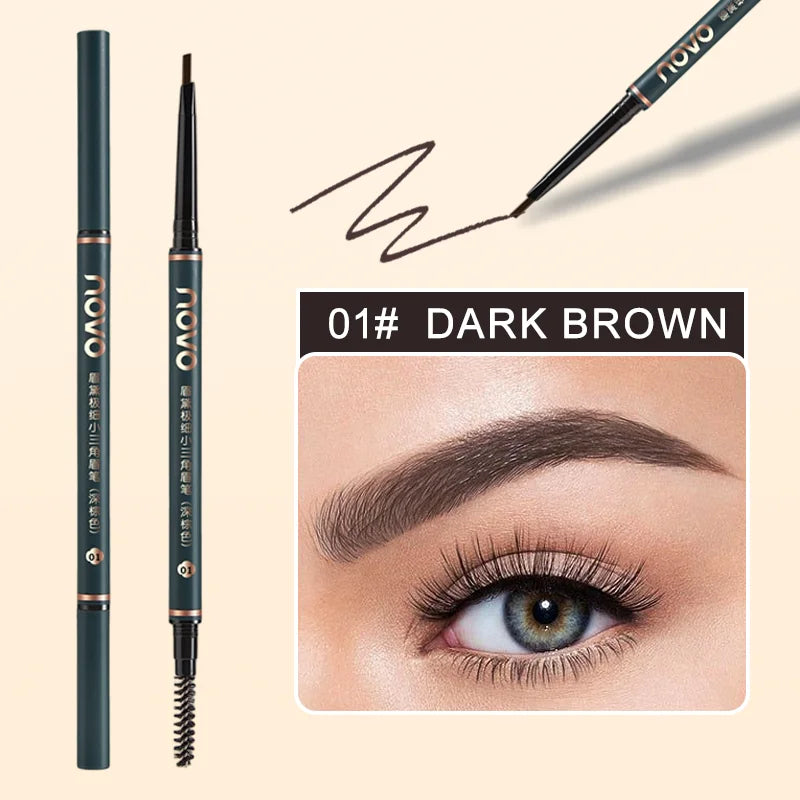 Eyebrow Pencil, Double-Ended, Long-Lasting And Waterproof, Suitable For All Eyebrow Shapes, With Smooth And Natural Effect