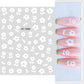 Cherry Blossom 3D Nail Stickers White Flower Petals Nail Art Decals Elegant Wedding Design Spring Sakura Manicure Slider Decor