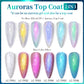LILYCUTE 7ML 2 IN 1 Auroras Top Coat Glitter Pink Purple Auroras Laser Gel Nail Polish DIY Semi Permanent Soak Off Nail Art