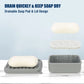 Portable Silicone Travel Soap Case Leak Proof with Drainage Lid Layer Compact Bar Soap Holder Durable for Camping Gym Toiletries
