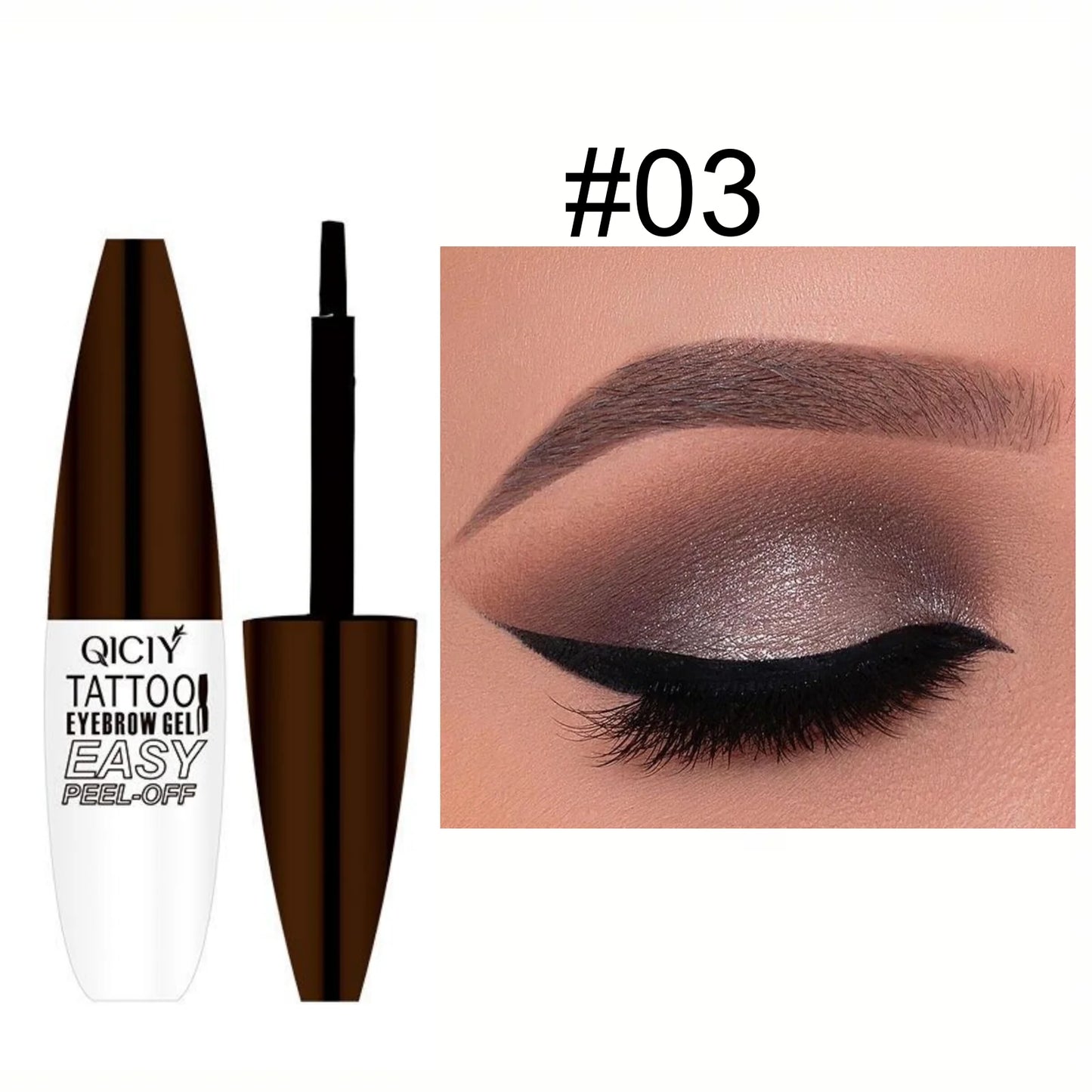 Peel-off Eyebrow Gel Tint Waterproof Grey Brown Lasting Non Smudge 3D Eyeliner Pen Natural Liquid Brow Tattoo Dying Cream Makeup