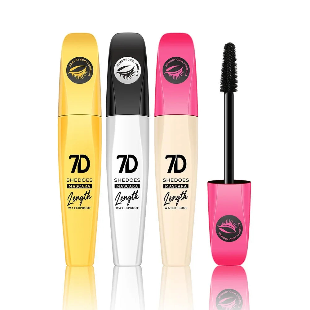 1pcs 7D Waterproof Mascara Long Lasting Smudge-proof Non-flaking Lengthen Volumizing Lifting Curling Mascara Eyelash Makeup