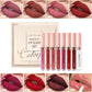 8 pcs matte liquid lipstick, lip glaze - waterproof, non-stick, long-lasting lip gloss, brown, pink, purple and red tones