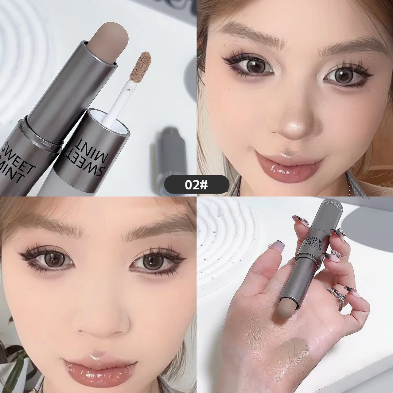 Moisturizing Matte Concealer Contour Stick Smooth Lasting 3D Nose Shadow Waterproof Face Highlight Brighten Contour Makeup