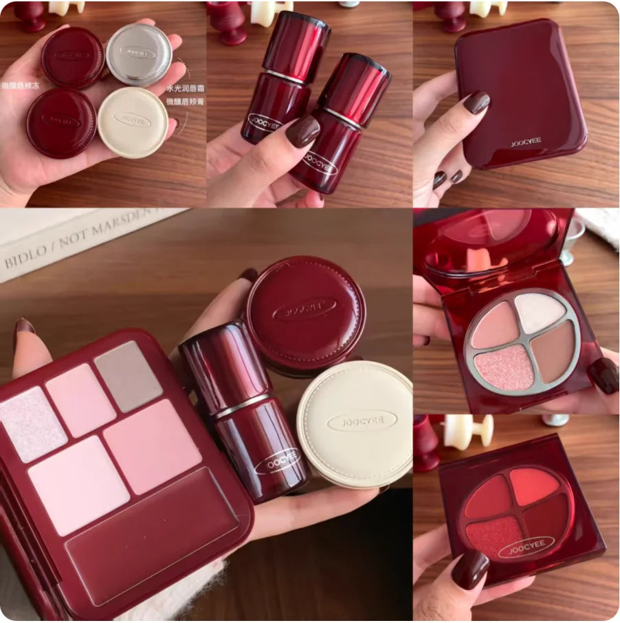 Joocyee Christmas Makeup Collection LIP N CHEEK BALM GLAZED OR MATTE Eyeshadow MULTI PURPOSE CREAM Lipstick blush cream Original