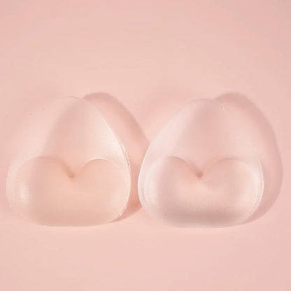 Invisible Bikini Self-Adhesive Thickened Waterproof Bra Pads Cute Triangle Silicone Breast Pads Lift Gather Silicone Bra Inserts