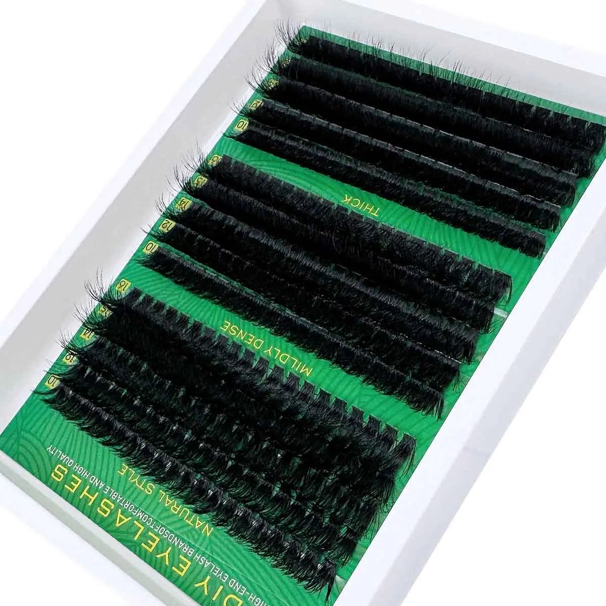 DIY Faux Mink Eyelashes 60D80D100D200D300D Fluffy Individual Lash Extensions, 5D Effect 0.07mm Curled Dramatic Lashes 10-16mmMix