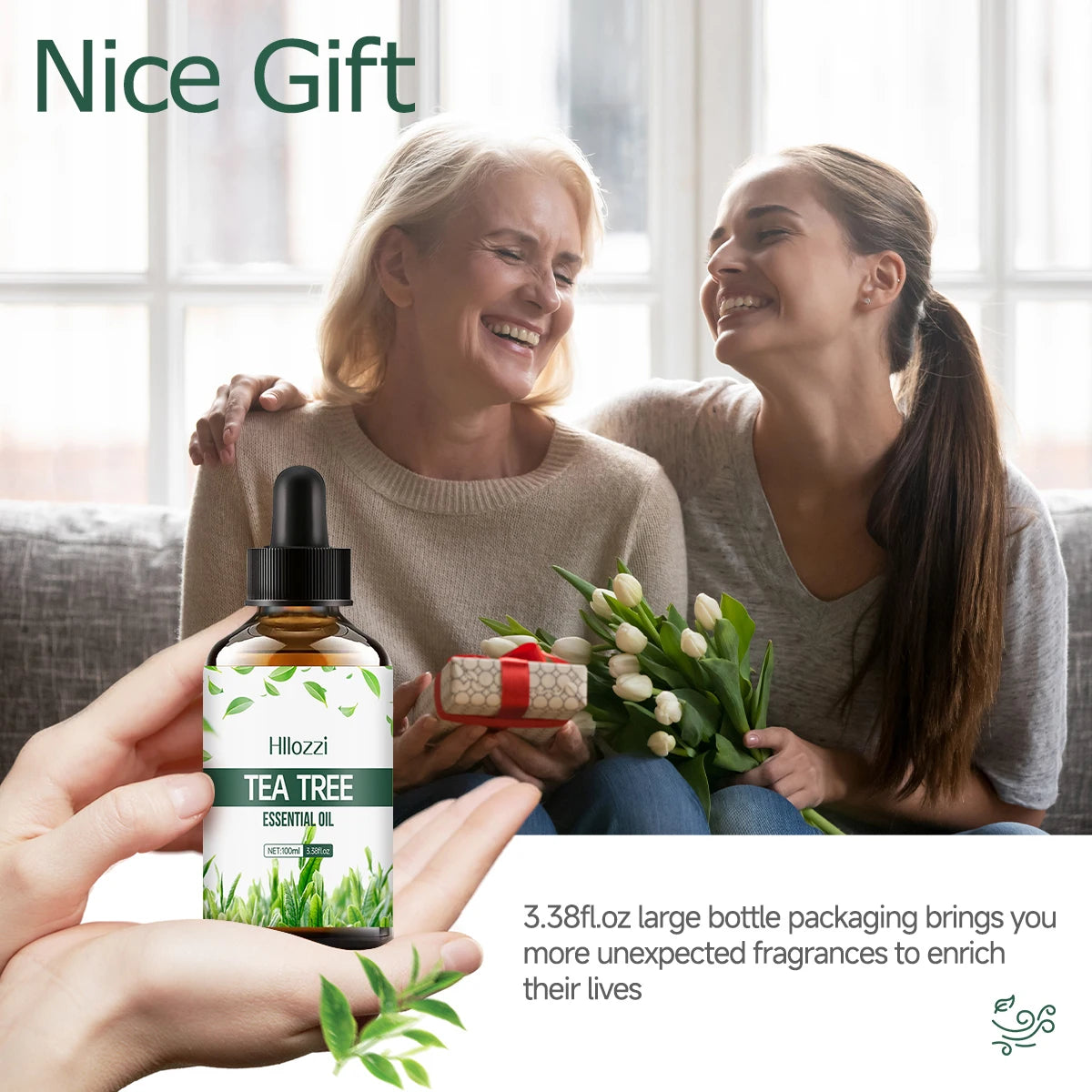 30ml/60ml/100ml plant 100% pure tea tree body care essential oil lasting light fragrance suitable for face, skin and body