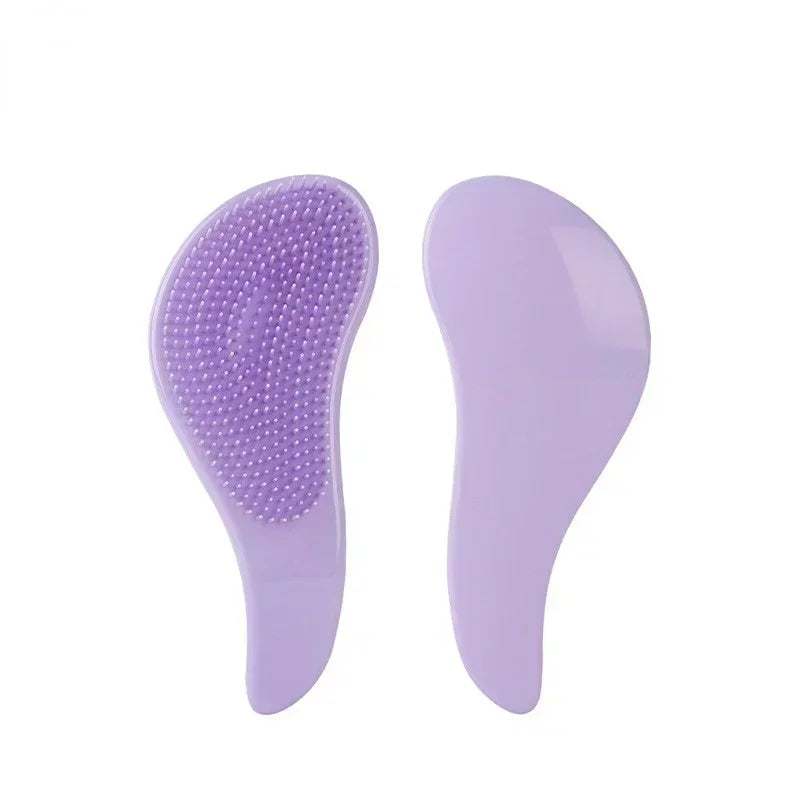 1pcs Marbled Soft Tooth Comb Anti-static Hair Brush Handle Entangle Detangling Comb Shower Massage Comb Salon Hair Styling Tools