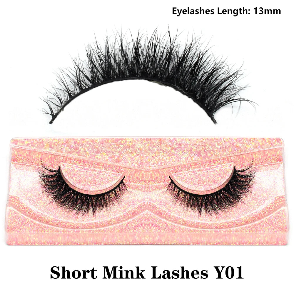 Half Eye Lashes Natural 3D Mink Short False Eyelashes Fluffy Wispy Cross Strip Fake Lashes Soft Half Eyelashes Extension Makeup