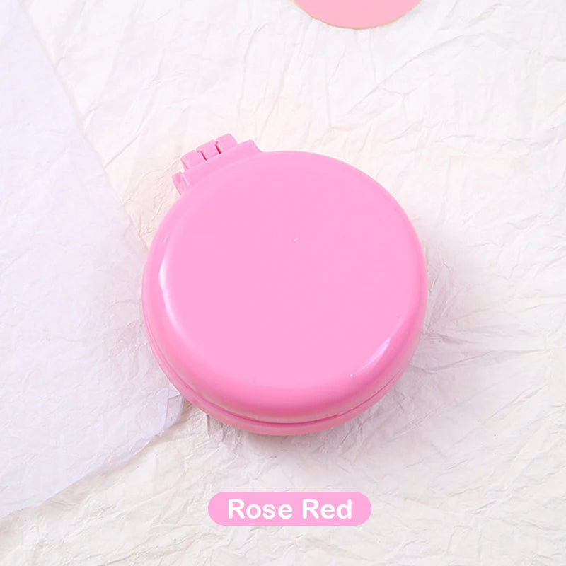 Mini Hair Comb With Mirror Foldable Comb Travel Portable Massage Women Girl Hair Brush Macaron Airbag Comb Styling Tools Gift