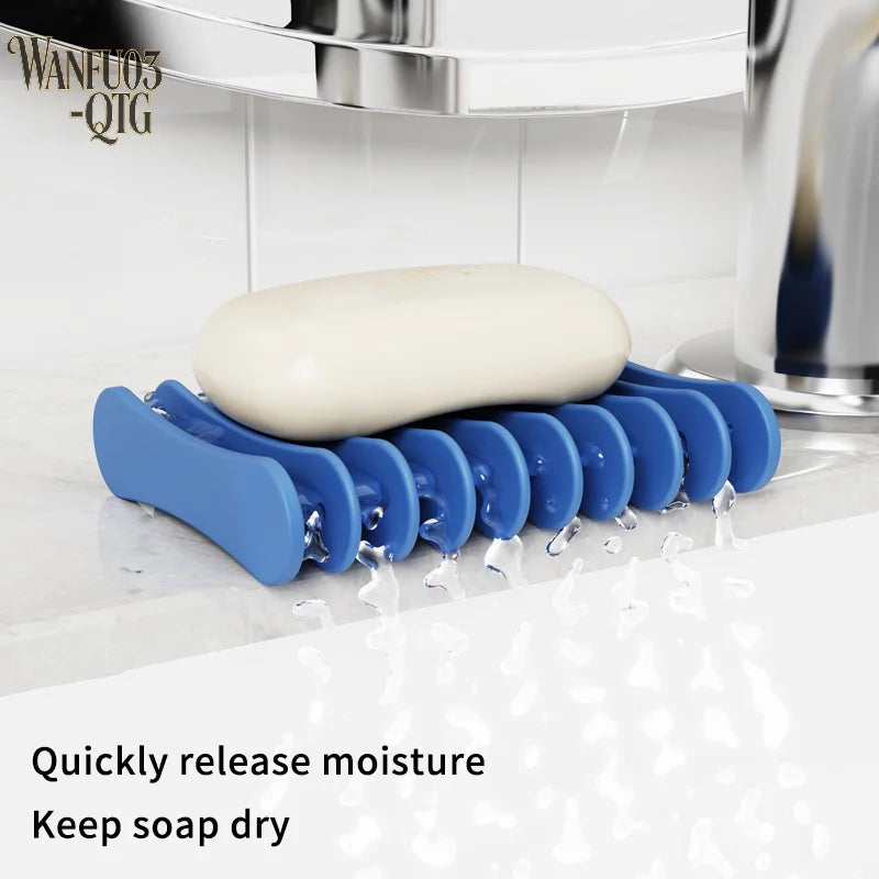 Hot Sale Perfect Innovative Easy To Clean Innovative Premium Silicone Silicone Self Draining Soap Dishes Compact And Soap Holder