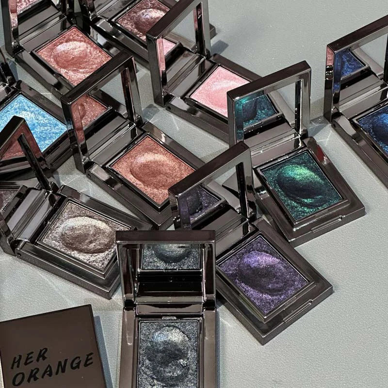 Diamond Monochrome Highlighter Eyeshadow Palette Chameleon Metallic Green Brighten Eye Shadow Fine Flash Eye Makeup Cosmetic