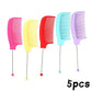 5pcs Plastic Beaded Hair Comb Anti-Static Rat Tail Combs Creative DIY Multi-color Beads Comb Hair Styling Accessories