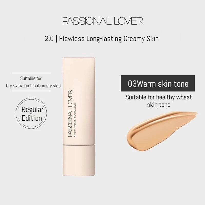 Passional Lover Liquid Foundation Concealer Matte Soft Waterproof BB Cream Oil Control Longlasting Face Base Makeup For Dry Skin