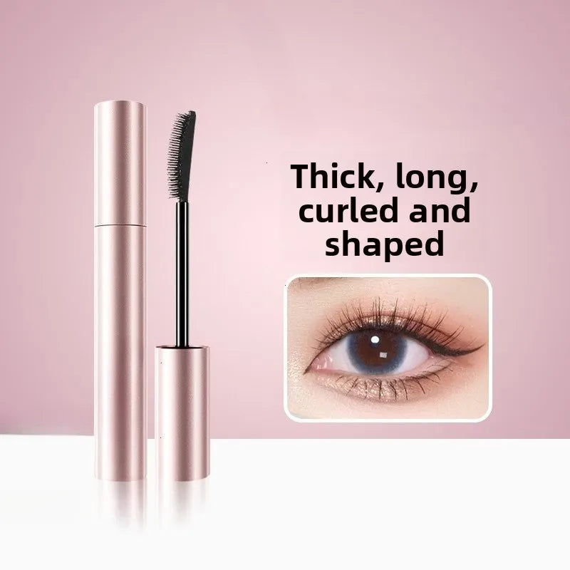 Silk Fiber Matte Mascara Makeup Ultra-Fine Brush Lengthens Eyelashes Waterproof Fast Dry Brown Black Curling Mascara Comestic