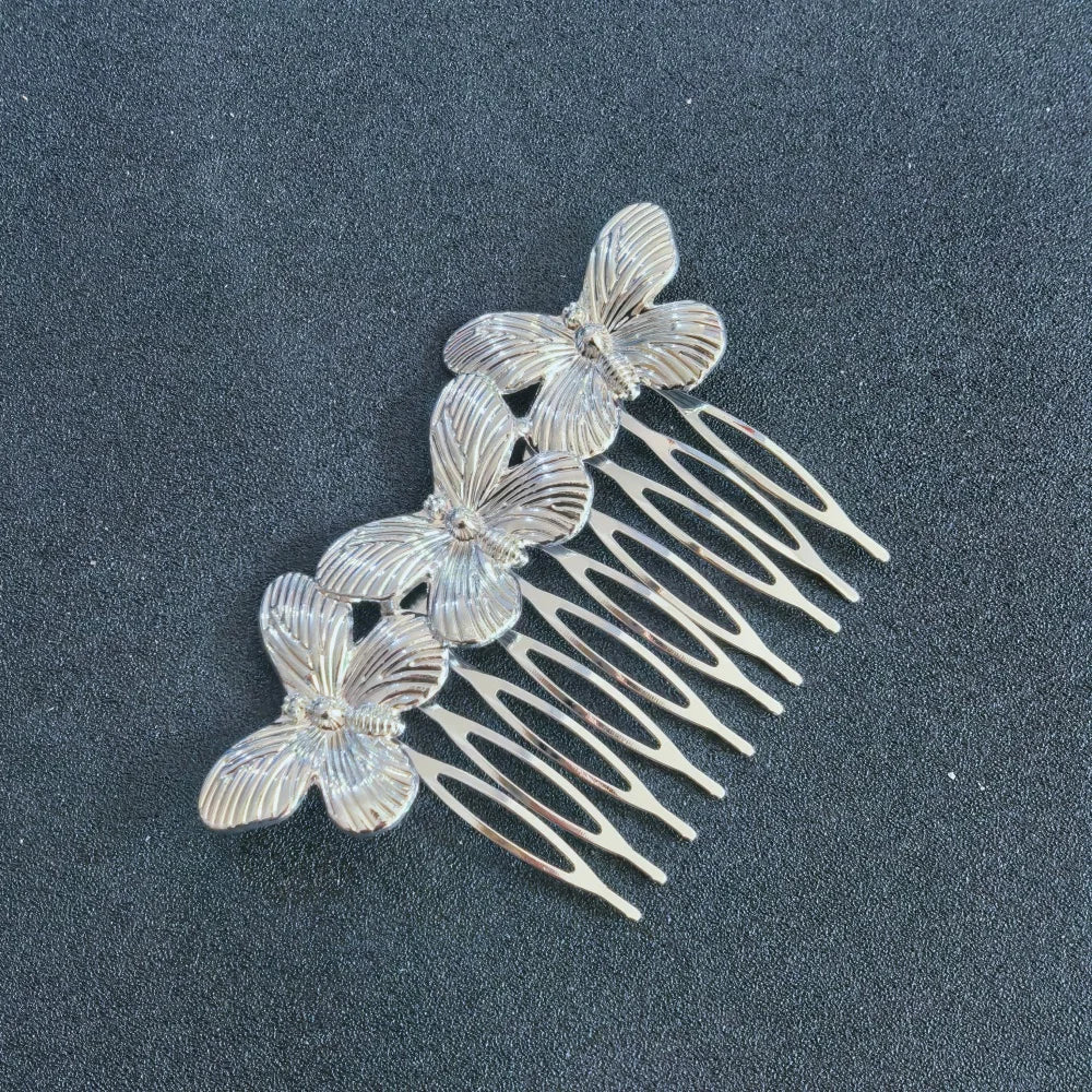 Metal Butterfly Hair Comb For Women Vintage Bridal Hair Clips Pins Bride Hairstyle Fashion Wedding Hair Accessories