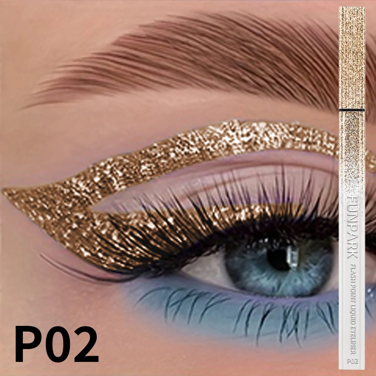 1PC Glitter Liquid Eyeliner Pencil Waterproof Purple Pink Blue Eye Liner Pen Long Lasting Quickily Drying Eyes Makeup For Women