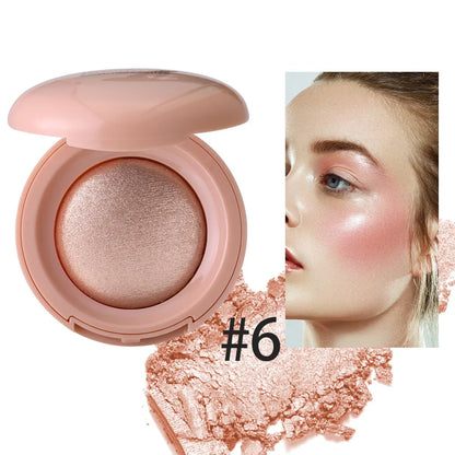 Monochrome Face Brightening Highlighter, Lightweight Non-Greasy Glitter Powder with Subtle Shimmer,Light Beige Brightening