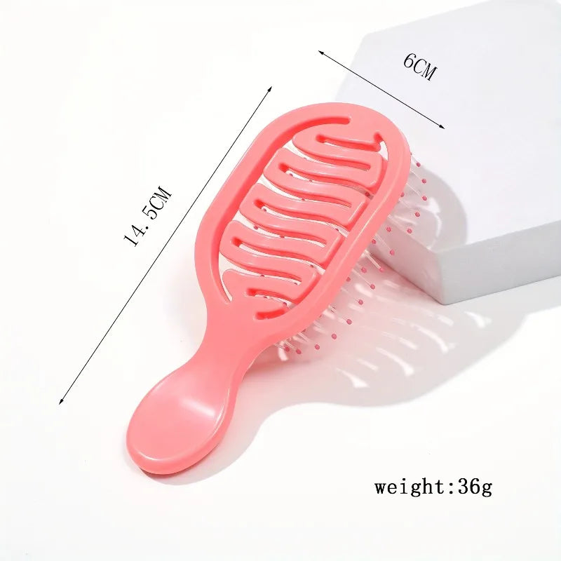 Mini Travel Brush Compact Pocket Design with Durable ABS Plastic Handle and Gentle Nylon Bristles for Dry and Wet Hair