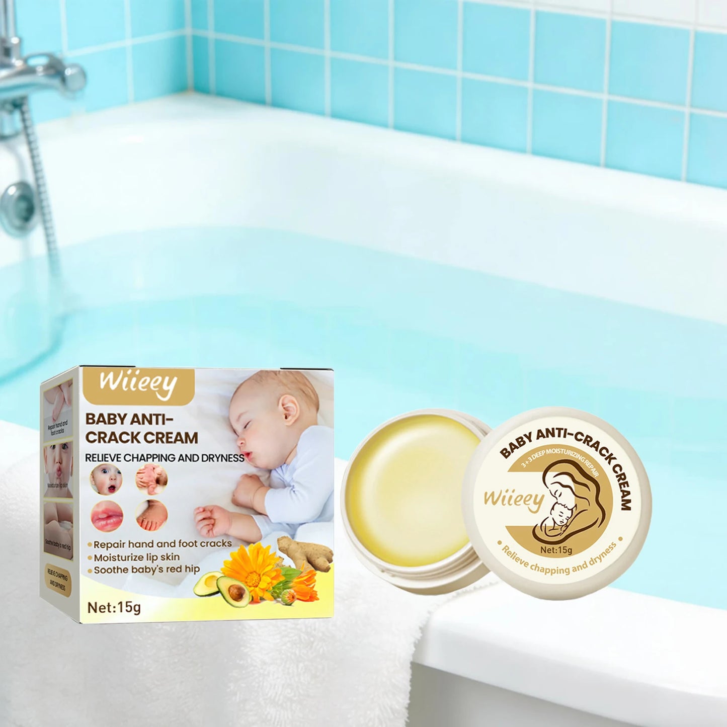 Baby Anti-Crack Cream Relieve Chapping Soothing Dryness Repair Hand Foot Cracks Body Lotion Moisturizing Soothing Lip Skin Care