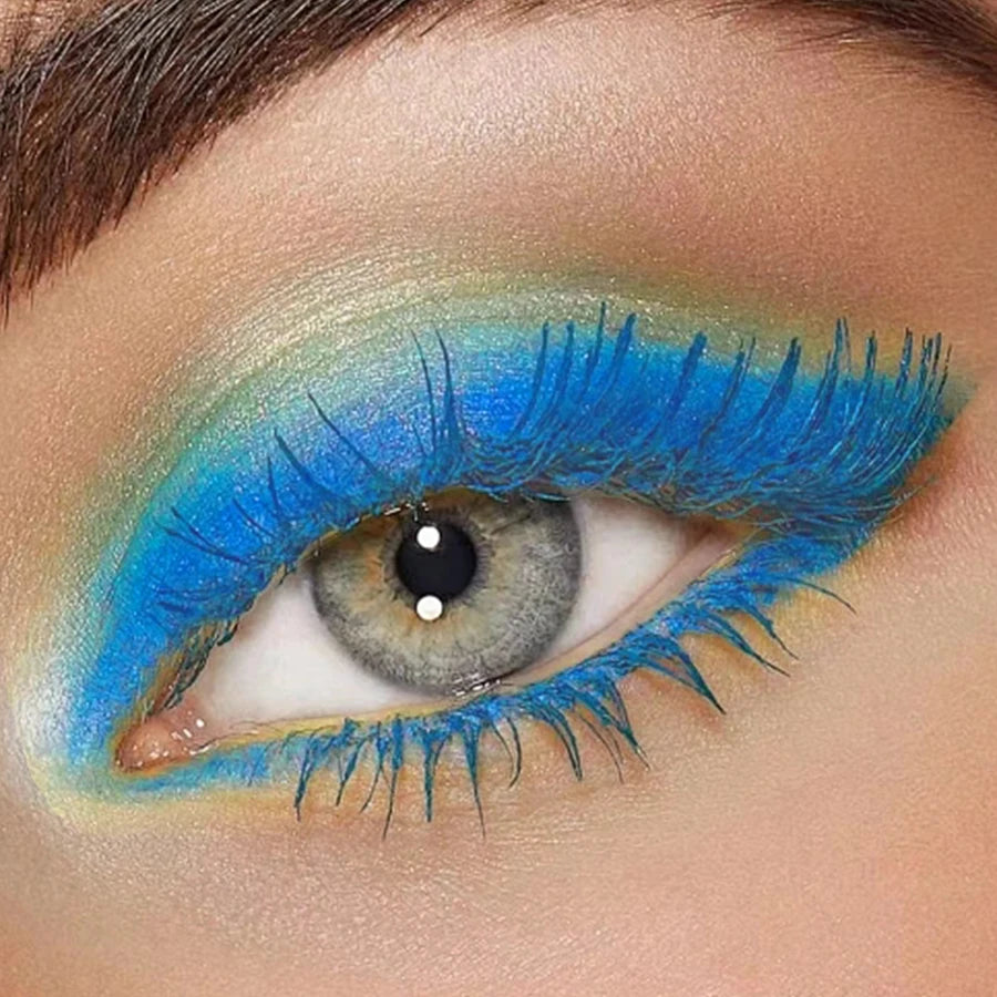 1PC Colorful Curling Mascara Waterproof Fast Drying Eyelashes Extension Multicolor Lashes Eye Korean Makeup Lasting Blue White