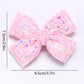 Rhinestone Bow Hair Clips Sweet Ribbon Barrette Baby Girls Sparkling Crystal Hairpins For  Children Kids Headwear Accessories