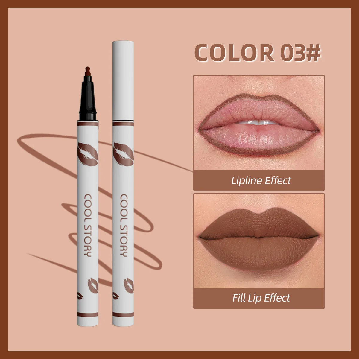 Liquid Matte Lipliner Pencil Waterproof long Lasting Lipstick Pen Natural Quick Drying Lip Liner Outline Lips Contour Makeup