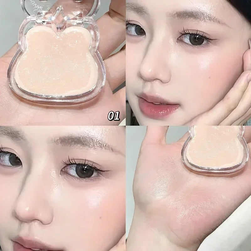 Water Light Cream Blush Matte Multi-purpose Highlight Cream Cute Rabbit Shape Blusher Pink Purple Cheek Tint Makeup Rouge Cream