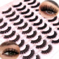 2023 New 20 pairs natural long 3D mink false eyelashes fake lashes makeup kit Mink Lashes extension eye lashes short eyelashes