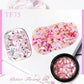 MEET ACROSS 5ml Pink Dried Flower Gel Nail Polish Natural Flower Fairy Nail Art Gel Soak Off UV LED Painting Varnishes For Nails