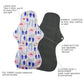 5pcs Set Women Reusable Postpartum Pads, Washable Sanitary Napkins for Heavy Flow, Eco-Friendly Bamboo Charcoal Mama Cloth Pads
