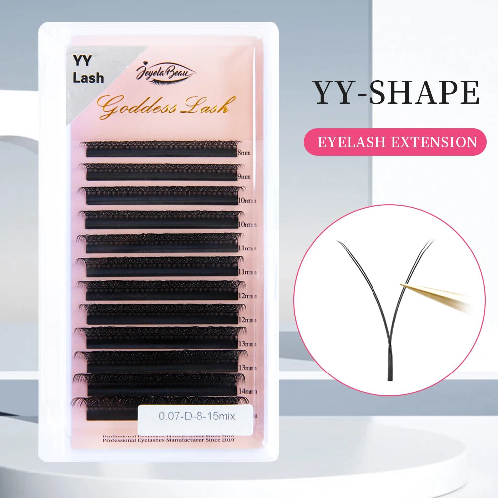 Goddess 3D/4D/5D/6D/7D/8D W Shape Lashes 4D Premade Fan Lash Extensions 0.07 C/D Curl Natural Soft High Quality Individual Lashe
